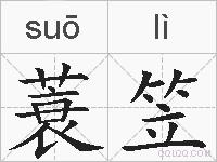 蓑笠的拼音