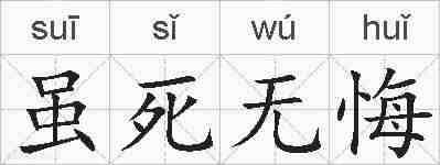 虽死无悔的拼音