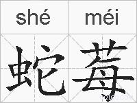 蛇莓的拼音