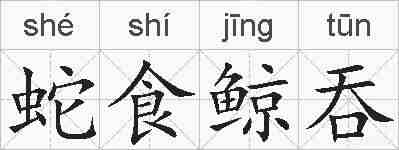 蛇食鲸吞的拼音