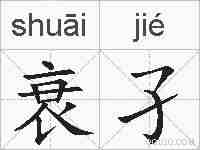 衰孑的拼音