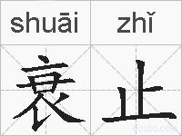 衰止的拼音