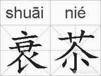 衰苶的拼音