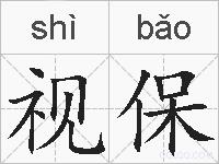 视保的拼音