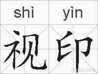 视印的拼音