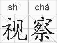 视察的拼音