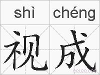 视成的拼音