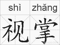 视掌的拼音