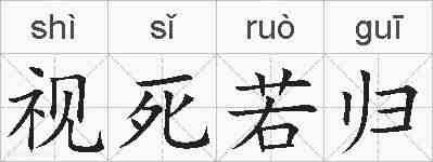 视死若归的拼音