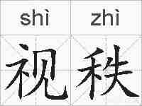 视秩的拼音
