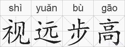 视远步高的拼音