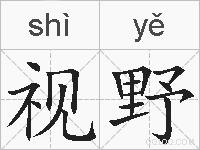 视野的拼音