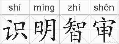 识明智审的拼音