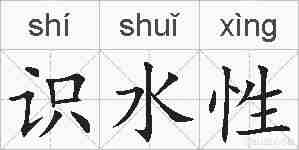 识水性的拼音