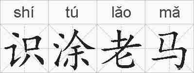 识涂老马的拼音