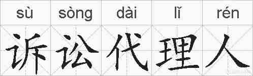 诉讼代理人的拼音