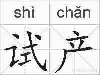 试产的拼音