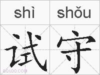 试守的拼音