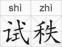 试秩的拼音
