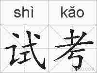 试考的拼音