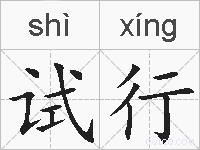 试行的拼音
