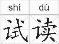 试读的拼音