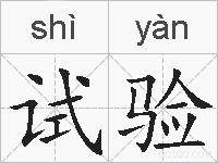试验的拼音