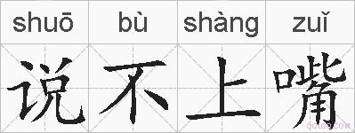 说不上嘴的拼音