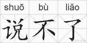 说不了的拼音
