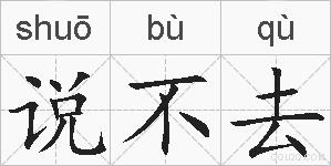 说不去的拼音