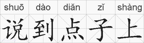 说到点子上的拼音