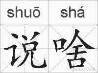 说啥的拼音