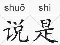 说是的拼音