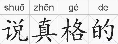 说真格的的拼音