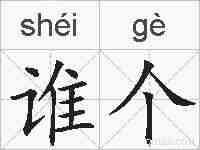 谁个的拼音