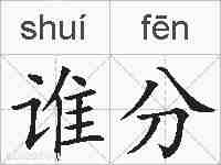 谁分的拼音