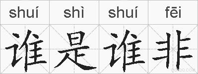 谁是谁非的拼音