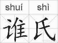 谁氏的拼音