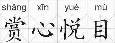 赏心悦目的拼音
