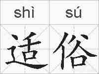 适俗的拼音
