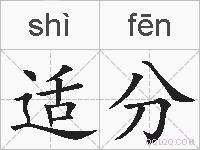 适分的拼音