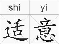 适意的拼音