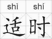 适时的拼音