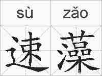 速藻的拼音