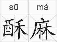 酥麻的拼音