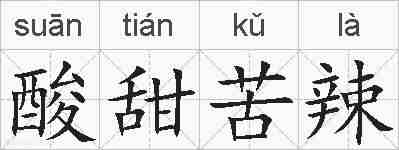 酸甜苦辣的拼音