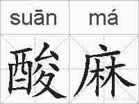 酸麻的拼音