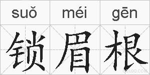 锁眉根的拼音