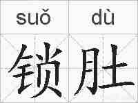 锁肚的拼音