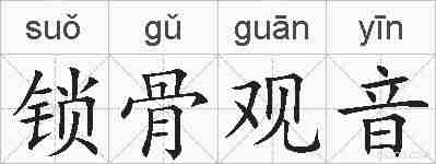 锁骨观音的拼音